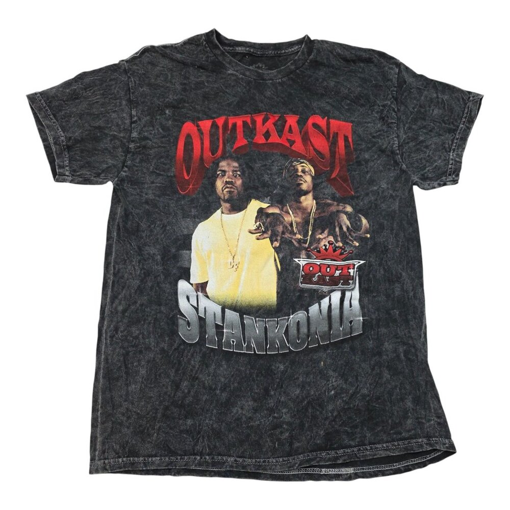 2022 Outkast Stankonia Graphic Tee Mens Size M Black Acid Wash Shirt